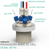 Pressurized Basic Electrochemical Cell - 10 bar, 50 mL