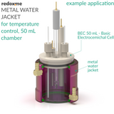 Metal Water Jacket for Temperature Control, 50 mL chamber