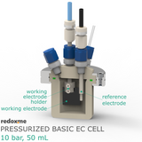 Pressurized Basic Electrochemical Cell - 10 bar, 50 mL