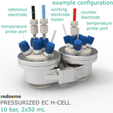 Pressurized Electrochemical H-Cell - 10 bar, 2x50 mL