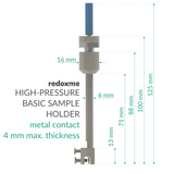 High-Pressure Basic Sample Holder - metal contact, 4 mm max. thickness