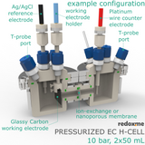 Pressurized Electrochemical H-Cell - 10 bar, 2x50 mL