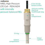 NREL High-Pressure LTE Cell - PEM/AEM with internally pressure-balanced REs
