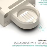 Dual Conductivity Test Cell - compression controled, T monitoring
