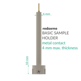 Basic Sample Holder - metal contact, 4 mm max. thickness