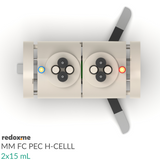 MM FC PEC H-Cell 2x15 mL- Magnetic Mount Front Contact Photo-Electrochemical H-Cell