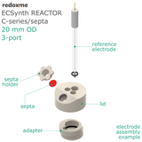 Electrosynthesis Reactor C-series/septa, 20 mm OD, 3-port