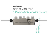 GDE Raman ECFC – Screw Mount Gas Diffusion Electrode Raman Electrochemical Flow Cell, 3.25 mm of min. working distance