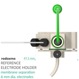 Reference Electrode Holder - membrane separation, 6 mm dia. electrodes