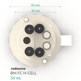 BM FC H-CELL 50 mL - Bottom Mount Front Contact Electrochemical H-Cell 50 mL