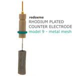 Rhodium plated counter electrode model 9 – metal mesh