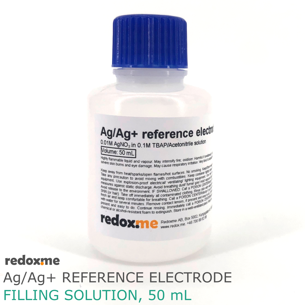 Ag/Ag+ Reference Electrode Filling Solution - 50 mL | affordable ...