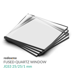 Fused quartz window glass - JGS3 25/25/1 mm