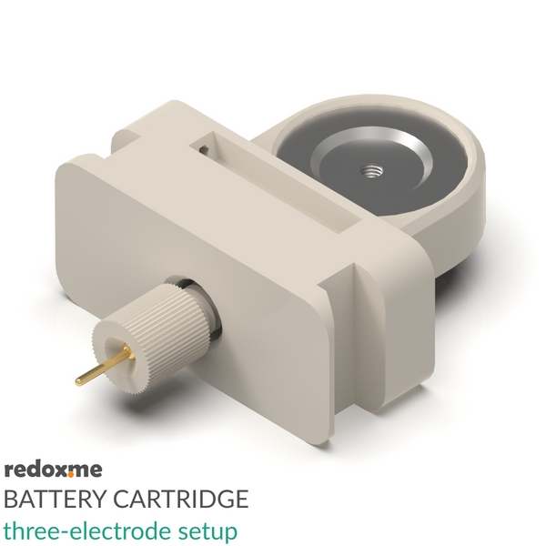 Battery Cartridge – three-electrode setup