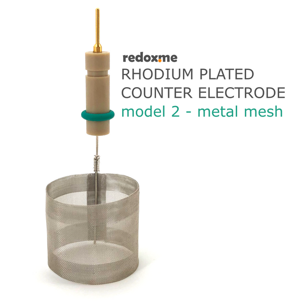 Rhodium plated counter electrode model 2 – metal mesh