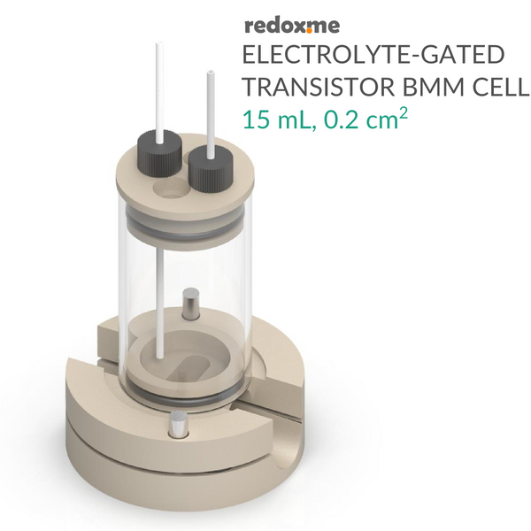 Electrolyte-Gated Transistor Bottom Mount Cell - 15 mL, 0.2 cm2
