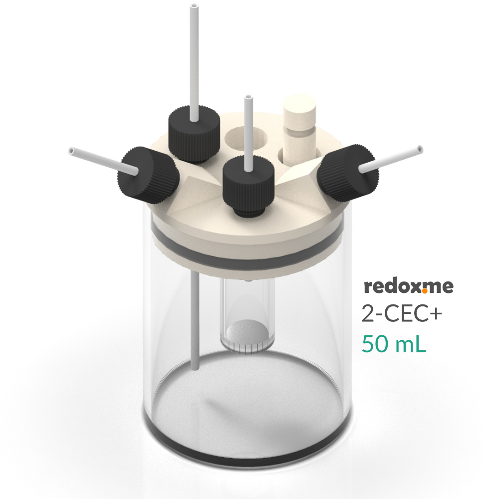2-CEC+ 50 mL - Two-compartment Electrochemical Cell with additional ...