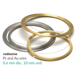 Pt and Au wire 0.6 mm dia., 10 mm length unit