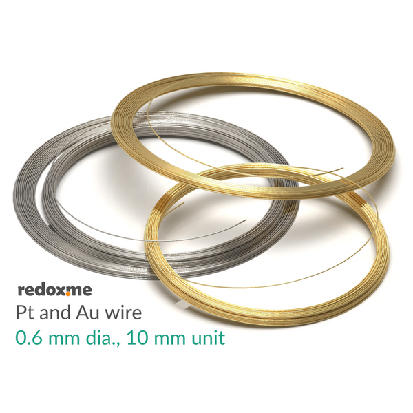 Pt and Au wire 0.6 mm dia., 10 mm length unit