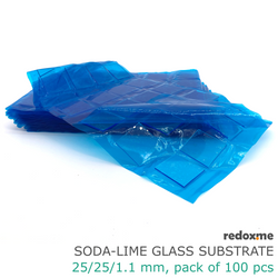 Soda-Lime Glass Substrate 25/25/1.1 mm – pack of 100