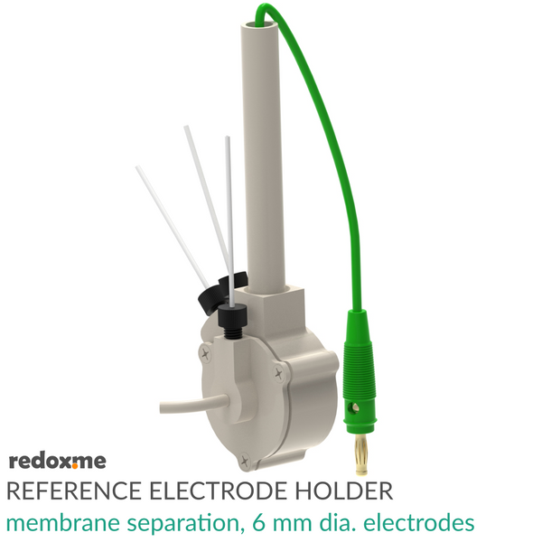 Reference Electrode Holder - membrane separation, 6 mm dia. electrodes