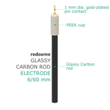 Glassy (Vitreous) Carbon rod electrode - GCR 6/60 mm