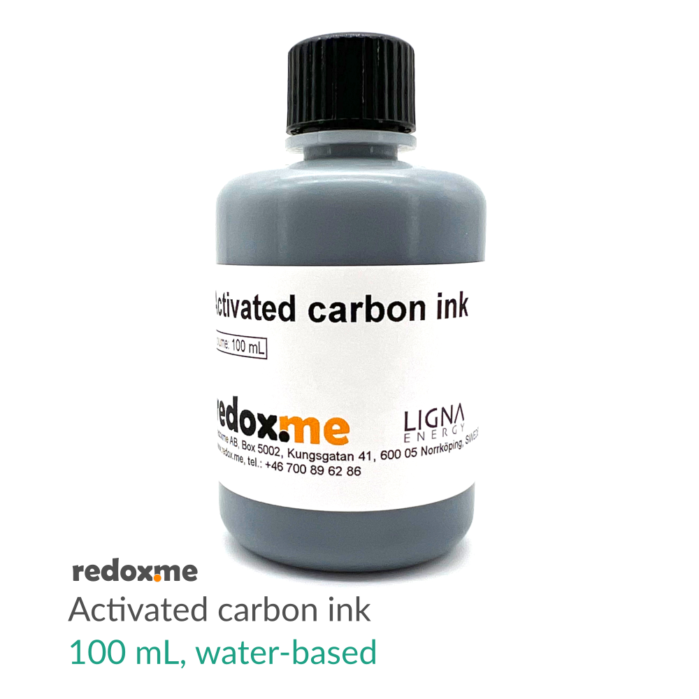 Activated carbon ink, 100 mL, water-based | affordable research equipment