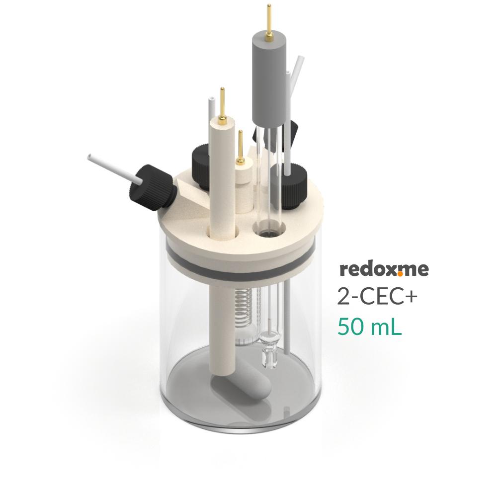 2-CEC+ 50 mL - Two-compartment Electrochemical Cell with additional ...