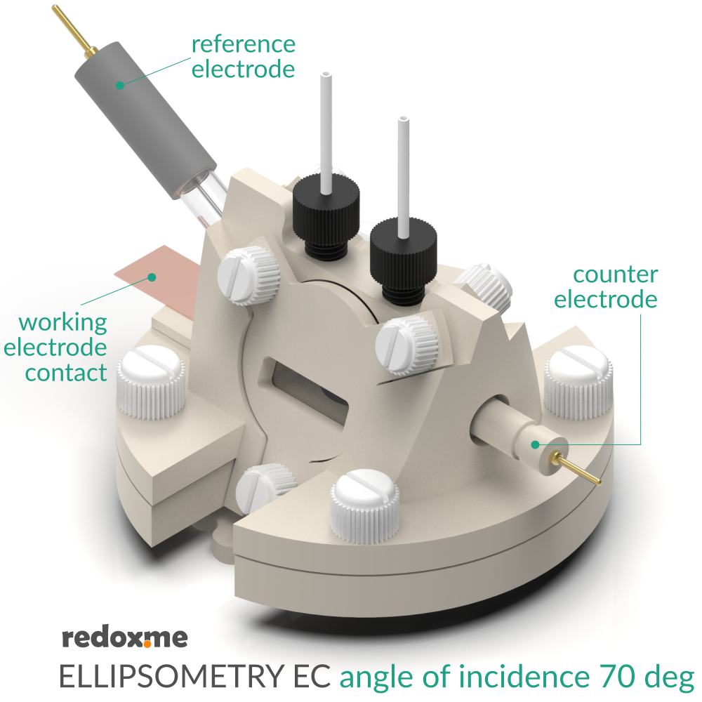 Ellipsometry EC - Ellipsometry Electrochemical Cell, angle of incidence ...