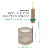Rhodium plated counter electrode model 2 – metal mesh