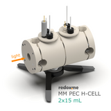 MM PEC H-Cell 2x15 mL- Magnetic Mount Photo-Electrochemical H-Cell