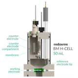 BM H-CELL 50 mL - Bottom Mount Electrochemical H-Cell 50 mL