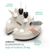 Ellipsometry EC - Ellipsometry Electrochemical Cell, angle of incidence 70 deg