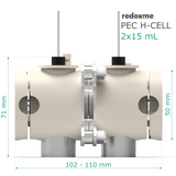 PEC H-Cell 2x15 mL- Photo-Electrochemical H-Cell