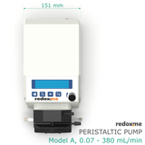 Peristaltic pump, model A, 0.07 - 380 mL per min