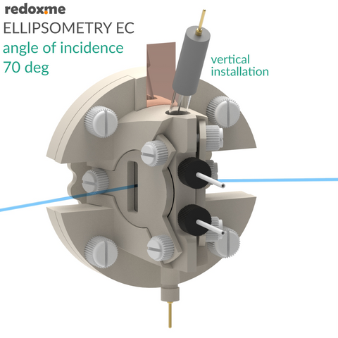 Ellipsometry EC - Ellipsometry Electrochemical Cell, angle of incidence ...