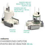 Chamber End Caps for Photo-Bio-EC Reactor - 50 mL