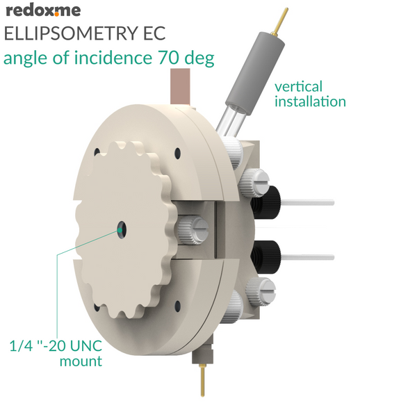 Ellipsometry EC - Ellipsometry Electrochemical Cell, angle of incidence ...