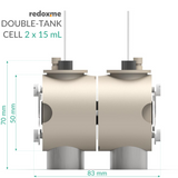 MM Double-tank cell 2 x 15 mL - Magnetic Mount Double-tank Etch Cell