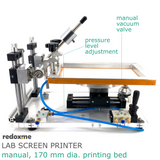 Laboratory Screen Printer - manual, 170 mm dia. printing bed