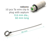10 pcs of Tantalum wire clip with septum plug